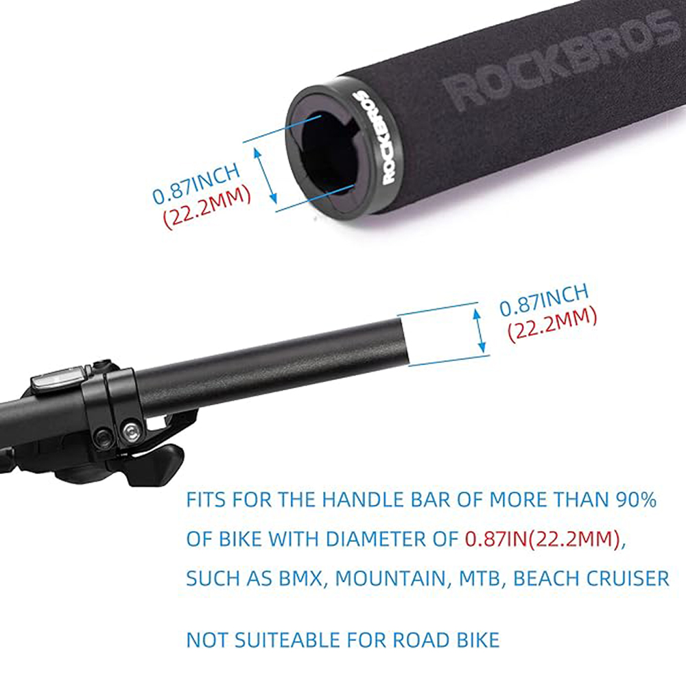Dviračio vairo rankenos Rockbros BT1001BKBK, juodos