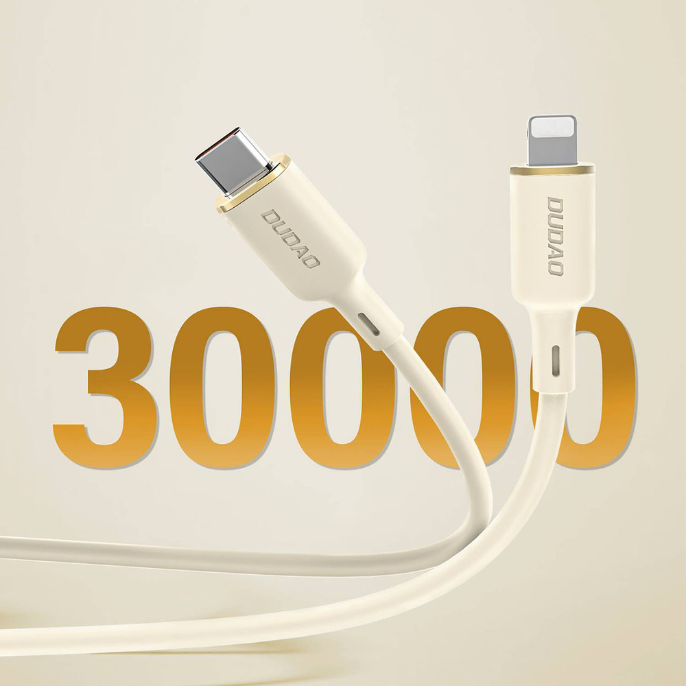 Dudao L7SF 2in1 Cable USB-C to USB-C / Lightning 100W 1.2m, Beige