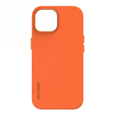 Decoded AntiMicrobial Silicone Case for iPhone 15 Plus, Apricot