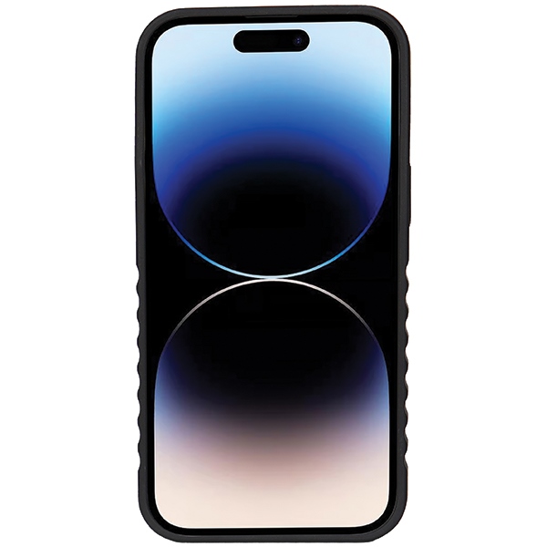 Audi dėklas iPhone 14 Pro Max telefonui iš natūralios odos su MagSafe, juodas / raudonas
