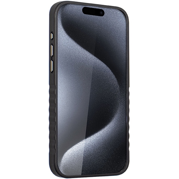 Audi dėklas iPhone 15 Pro Max telefonui su MagSafe, odinis, juodas / raudonas