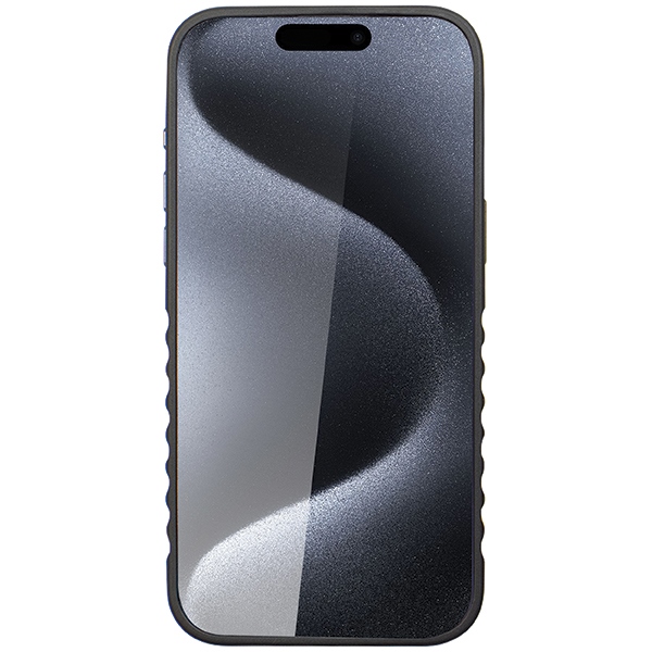 Audi dėklas iPhone 15 Pro Max telefonui su MagSafe, odinis, juodas / raudonas