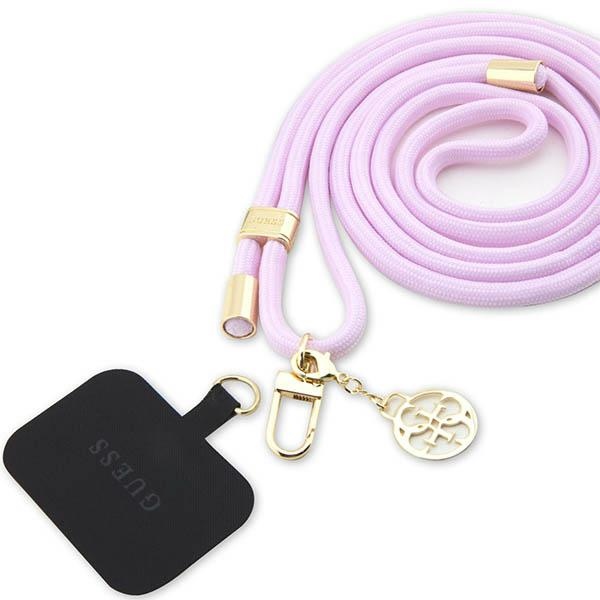 Universalus telefono dirželis Guess CBDY Cord, violetinis (Lilac)