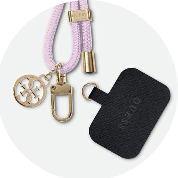 Universalus telefono dirželis Guess CBDY Cord, violetinis (Lilac)