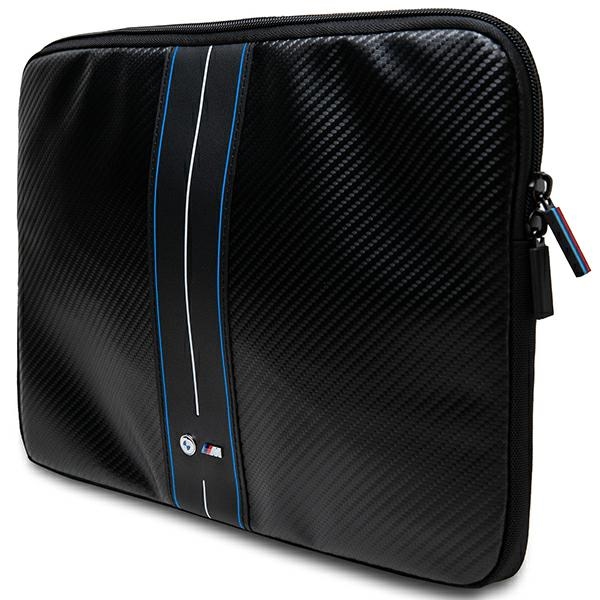 BMW Carbon & Blue Stripe Sleeve for 14\" Laptop, Black