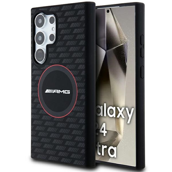 Samsung Galaxy S24 Ultra (SM-S928) AMG Silicone Carbon Pattern MagSafe Case Cover, Black