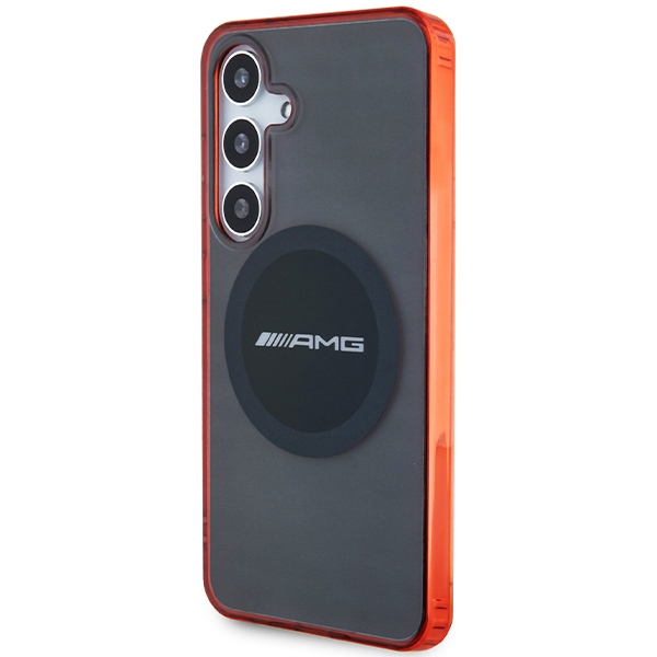 Mercedes AMG MagSafe dėklas Samsung Galaxy S24 telefonui, juodas / skaidrus