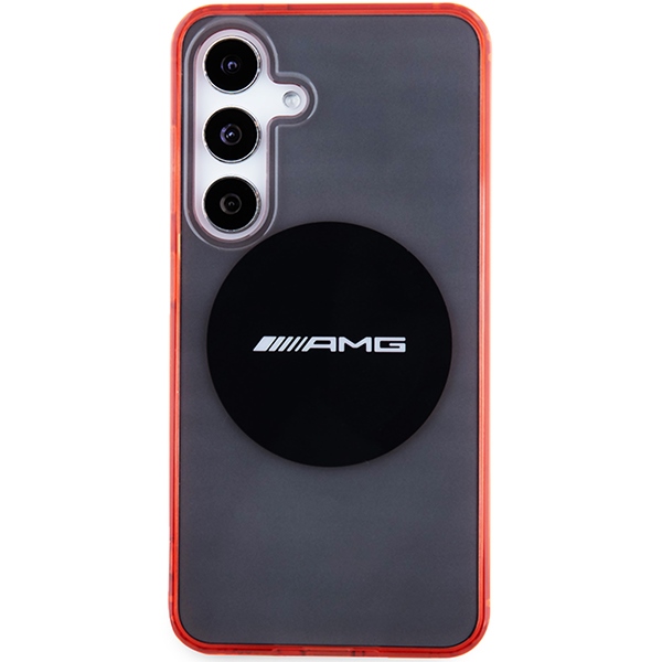 Mercedes AMG MagSafe dėklas Samsung Galaxy S24 telefonui, juodas / skaidrus