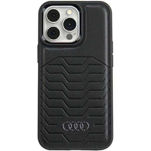Audi dėklas iPhone 15 Pro telefonui su MagSafe, juodas