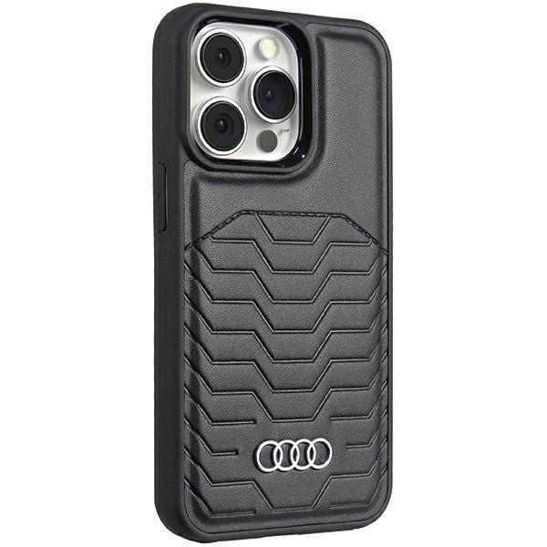 Audi dėklas iPhone 15 Pro telefonui su MagSafe, juodas
