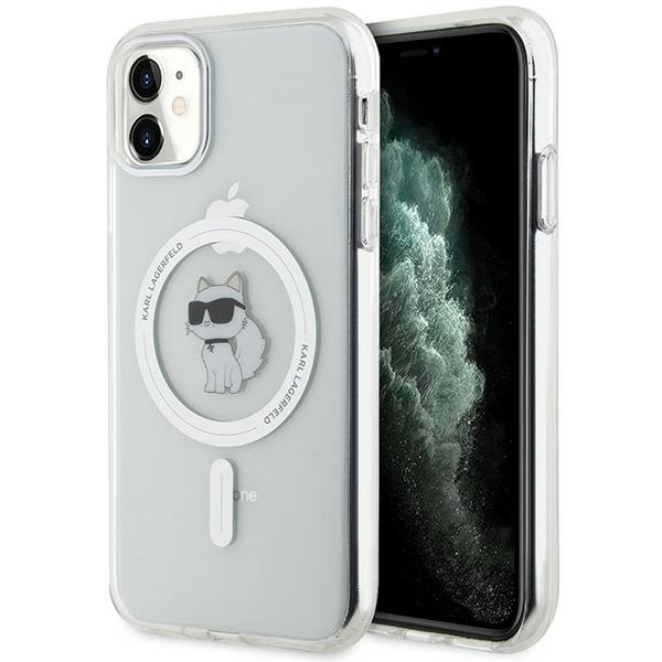 Karl Lagerfeld dėklas iPhone 11 / XR IML Choupette MagSafe, skaidrus