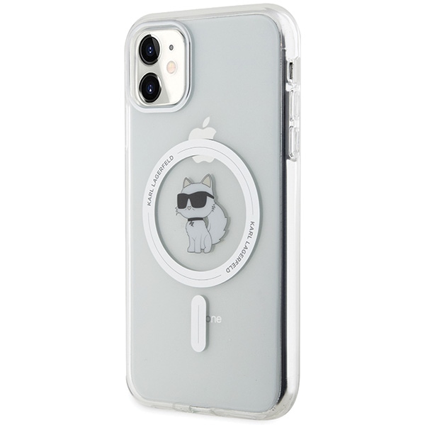 Karl Lagerfeld dėklas iPhone 11 / XR IML Choupette MagSafe, skaidrus