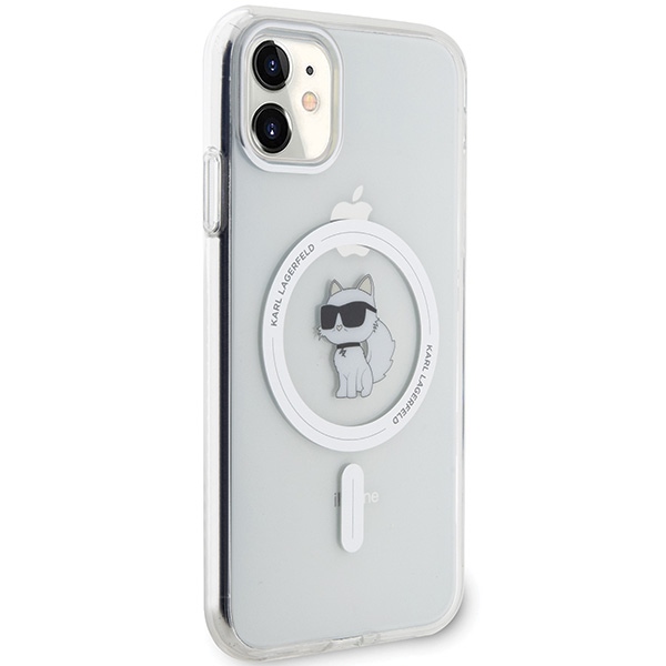 Karl Lagerfeld dėklas iPhone 11 / XR IML Choupette MagSafe, skaidrus