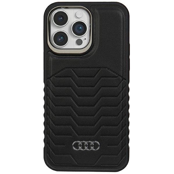 Audi iPhone 15 Pro Max Case Synthetic Leather MagSafe, Black
