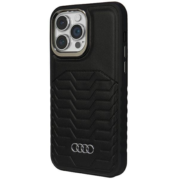 Audi dėklas iPhone 15 Pro Max telefonui su MagSafe, juodas