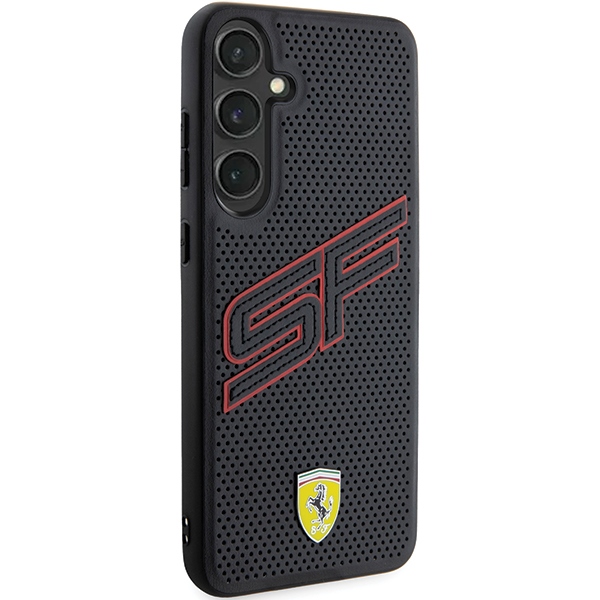Ferrari Samsung Galaxy S24 Case Big SF Perforated, Black