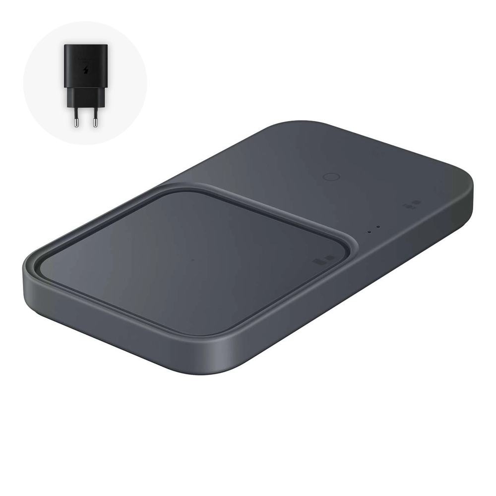 Belaidis įkroviklis Samsung Duo EP-P5400TBEGEU 15W su įkrovikliu, juodas