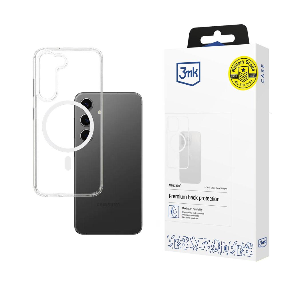 3mk MagCase for Samsung Galaxy S24 with MagSafe Support, Transparent