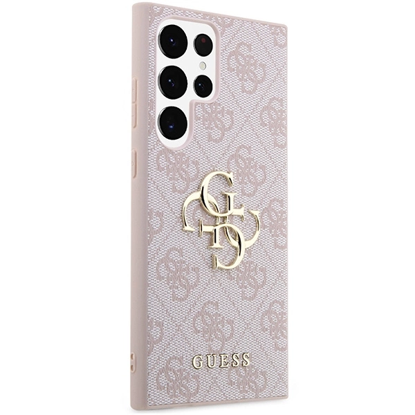 Samsung Galaxy S24 Ultra (SM-S928) Guess 4G Big Metal Logo Case Cover, Pink
