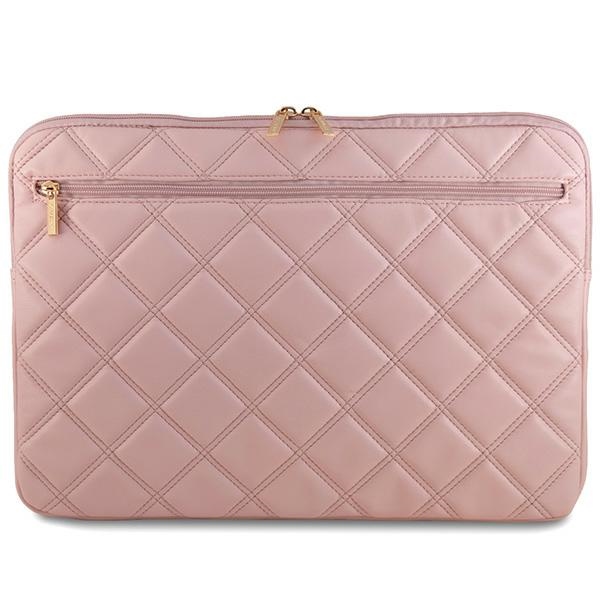 Guess Quilted 4G cover for a 16" laptop - pink
