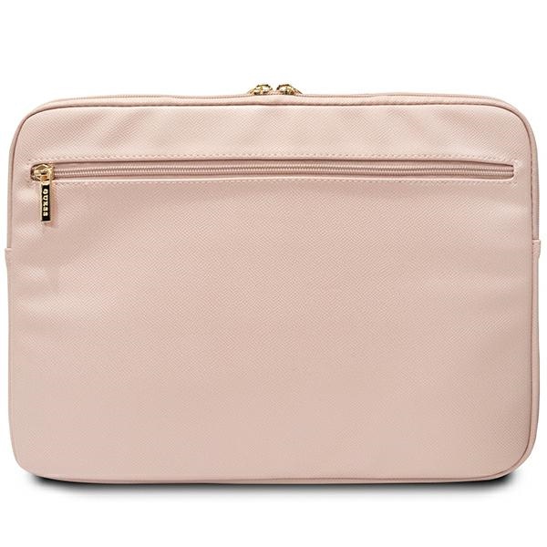 Guess 14\" Laptop Sleeve ZIP Leather Triangle, Pink