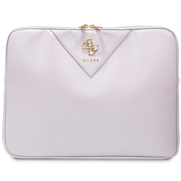 Guess ZIP Leather Triangle 14" nešiojamojo kompiuterio dėklas, violetinis