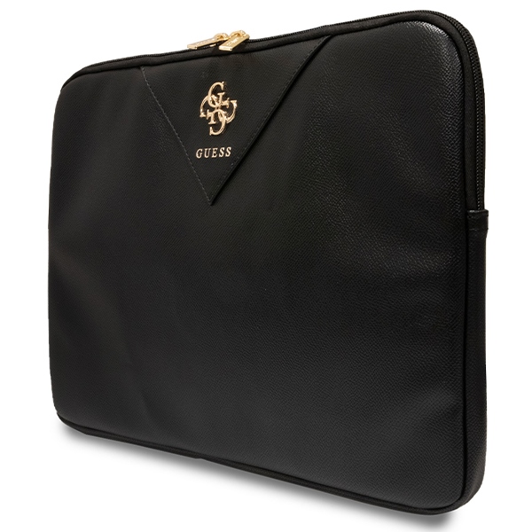 Guess ZIP Leather Triangle Laptop Sleeve 16\", Black