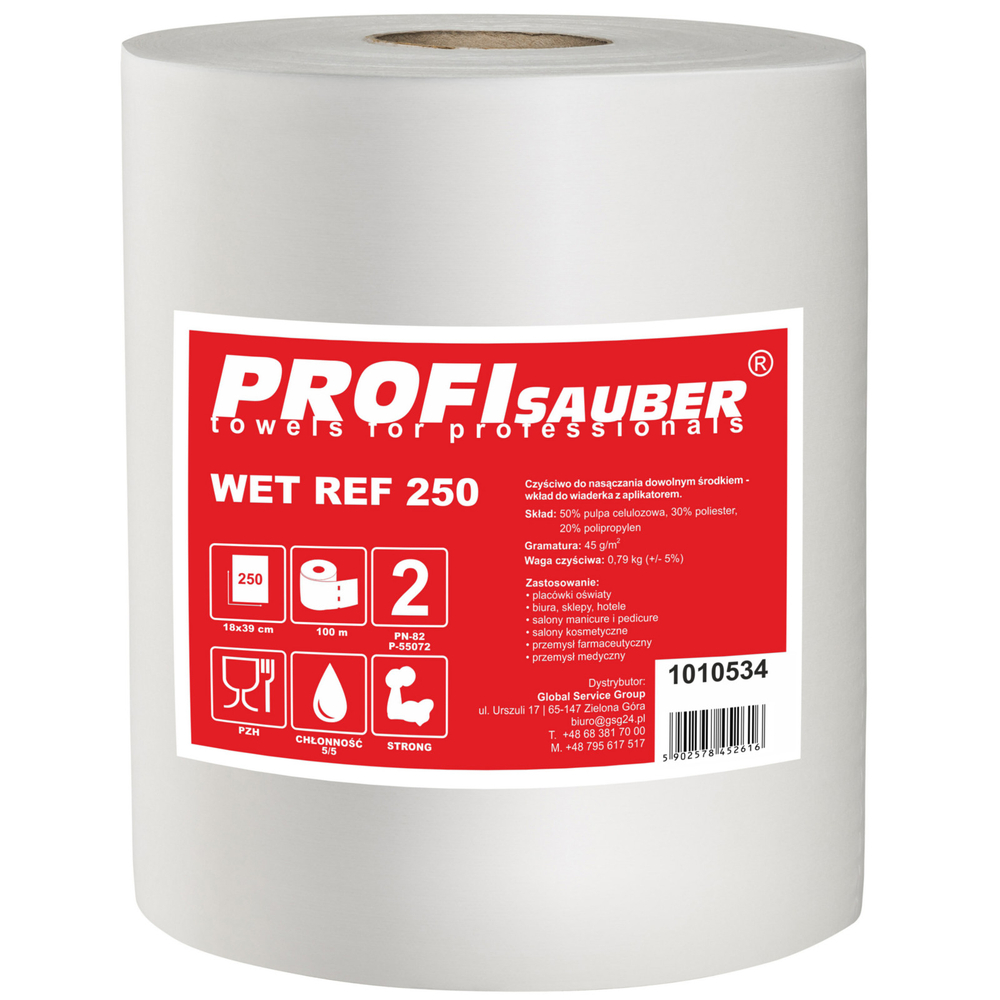 Profi Sauber WET REF 250 Non-woven Cleaning Cloths, 256 Sheets