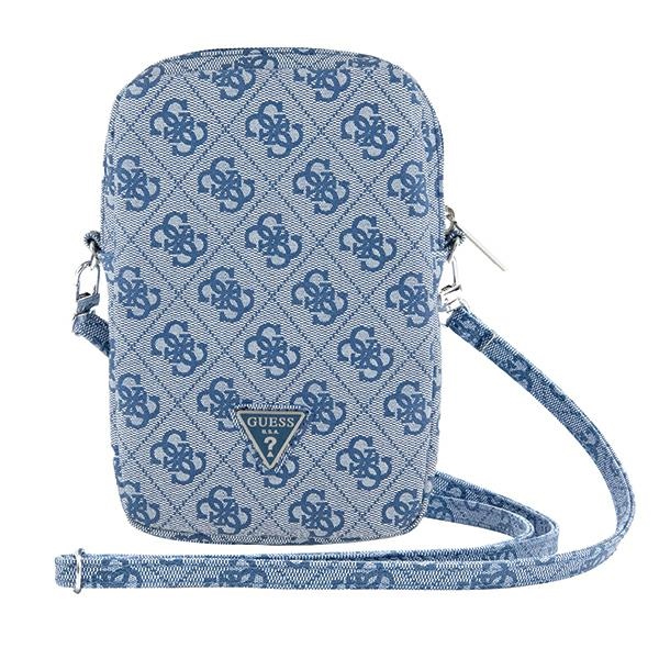 Guess Zip 4G Triangle dėklas-krepšelis telefonui, mėlynas