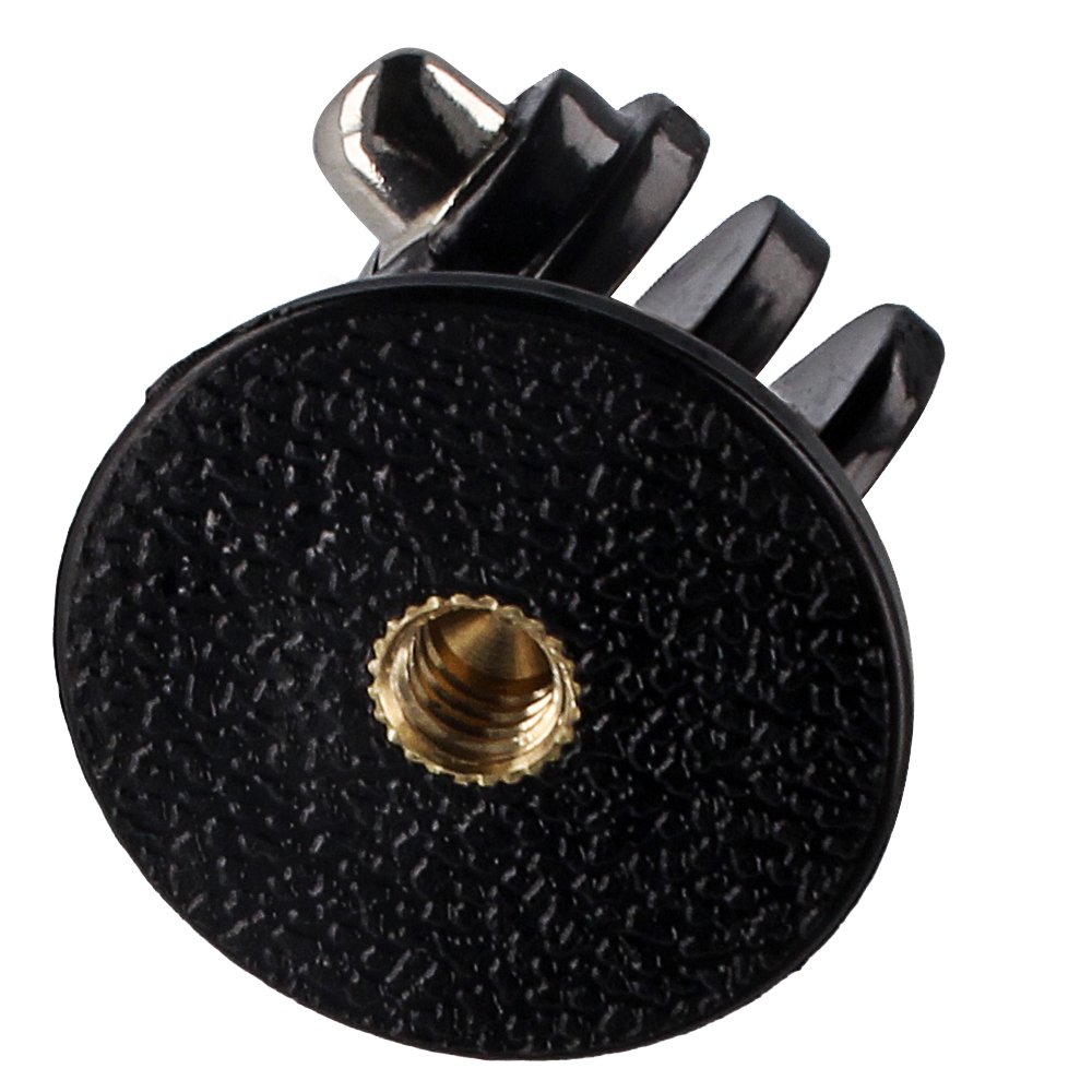 Sports Camera Tripod Mount Adapter for GoPro to 1/4\" Thread, Black