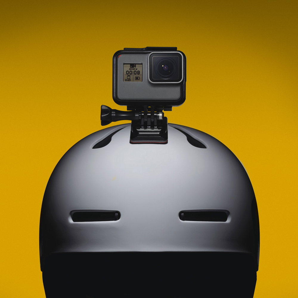 A set of flat and rounded mounting bases for GoPro, DJI Osmo Action, EKEN, SJCam, Insta360 sports cameras with 3M tapes...