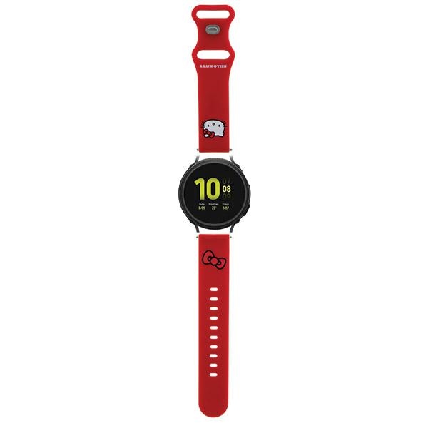 Hello Kitty Silicone Kitty Head Universal Strap 20mm, Red