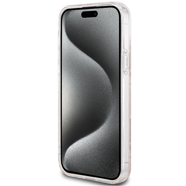 Guess IML GCube MagSafe dėklas, skirtas iPhone 15 / 14 / 13, rudas