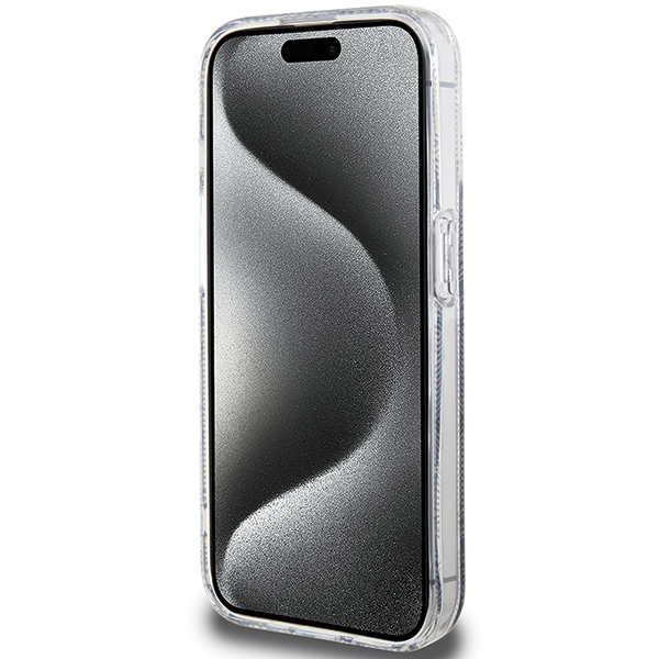 Guess dėklas iPhone 15 Pro Max telefonui IML GCube MagSafe, juodas