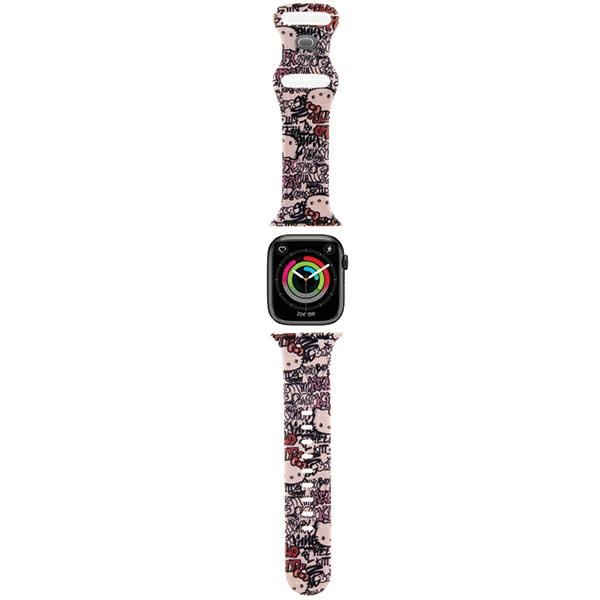 Hello Kitty Apple Watch 38 / 40 / 41 mm Strap Silicone Tags Graffiti, Pink
