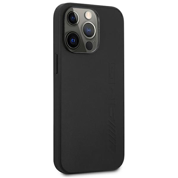 Mercedes iPhone 14 Pro Max Case Leather Hot Stamped, Black