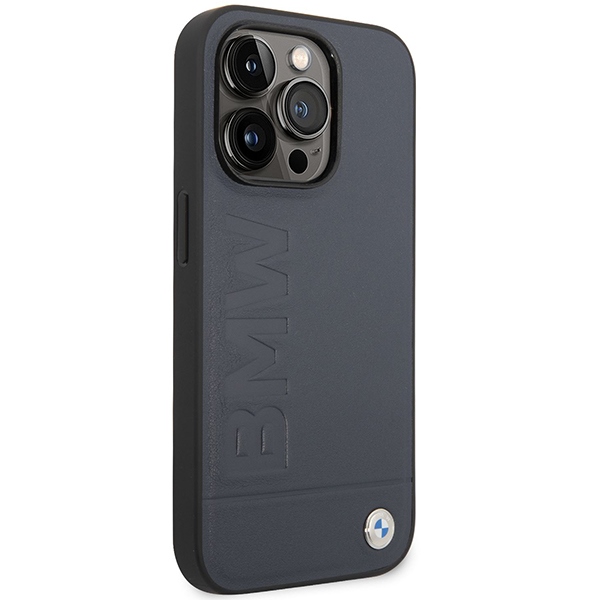 BMW dėklas iPhone 14 Pro BMHMP14LSLLNA su MagSafe, tamsiai mėlynas