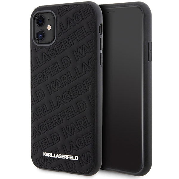 Karl Lagerfeld iPhone 11 / XR Case Quilted K Pattern, Black