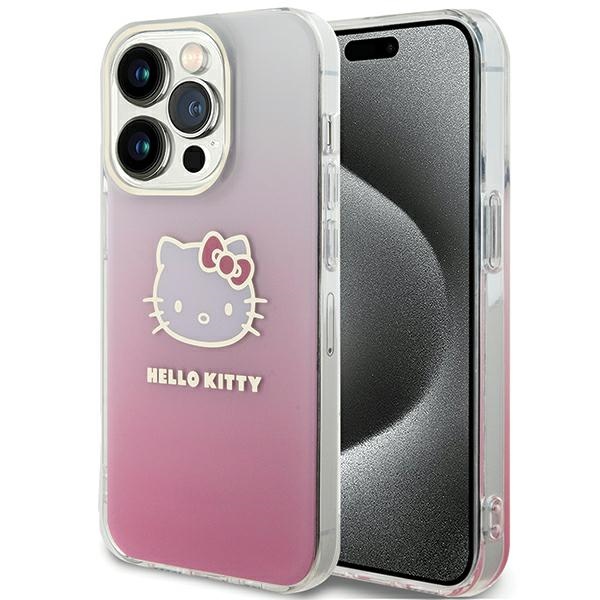 Hello Kitty IML Gradient dėklas iPhone 14 Pro Max telefonui, rožinis