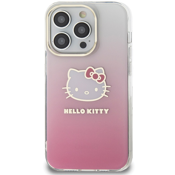 Hello Kitty IML Gradient dėklas iPhone 14 Pro Max telefonui, rožinis