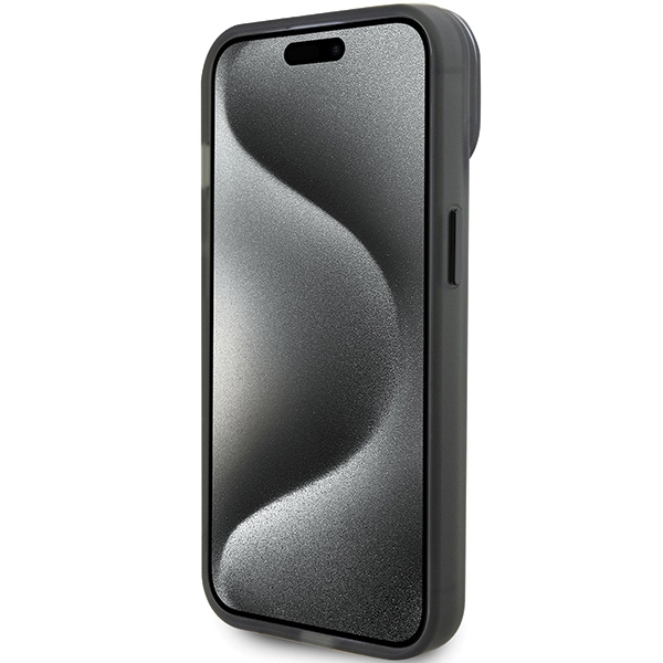 Ferrari dėklas iPhone 15 Plus / 14 Plus su Ring Stand MagSafe, juodas