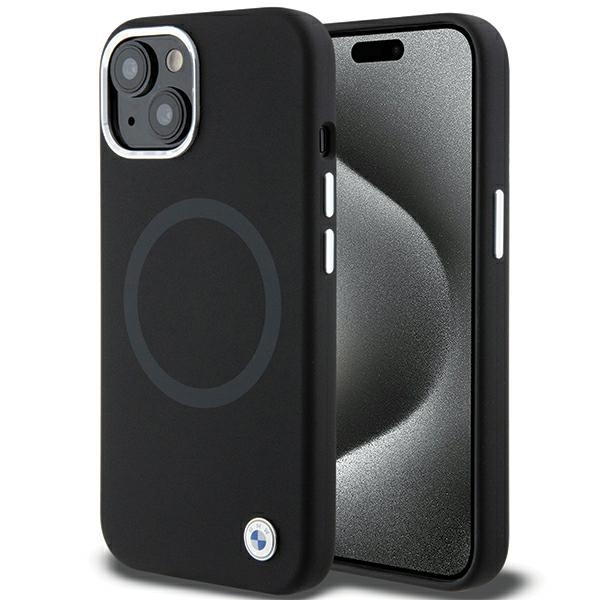 BMW iPhone 15 Case Signature Liquid Silicone MagSafe, Black