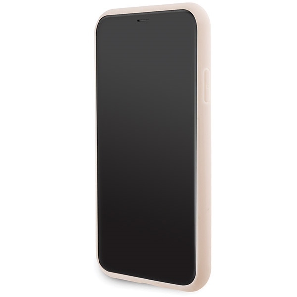Karl Lagerfeld dėklas iPhone 11 / XR telefonui, Quilted K Pattern, rožinis