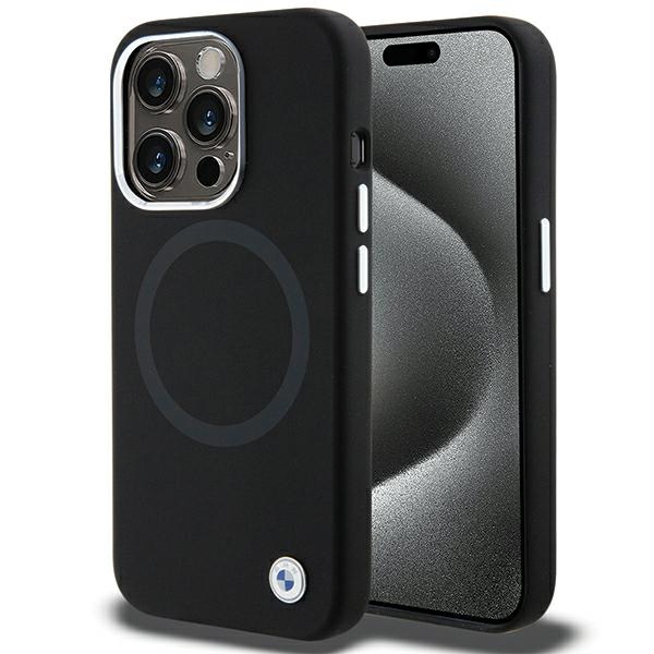 BMW iPhone 15 Pro Max Case Signature Liquid Silicone MagSafe, Black