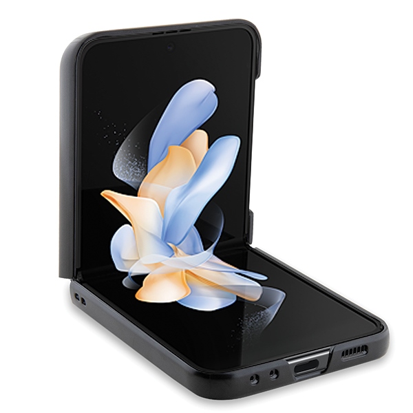 Karl Lagerfeld Saffiano Monogram Choupette Pin dėklas Samsung Galaxy Z Flip 5, juodas