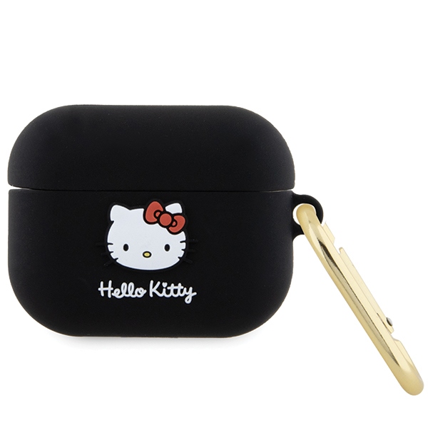 Hello Kitty AirPods Pro Case Silicone 3D Kitty Head, Black