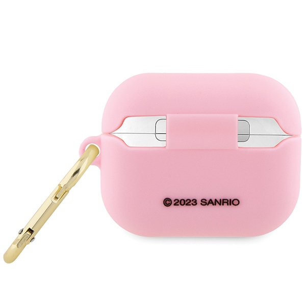 Hello Kitty Silicone 3D Kitty Head dėklas AirPods Pro, rožinis