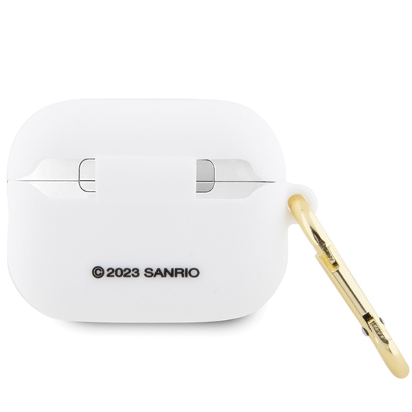 Hello Kitty AirPods Pro 2 apsauginis dėklas Silicone 3D Kitty Head, baltas