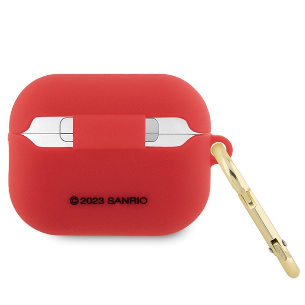 Hello Kitty AirPods Pro 2 silikoninis dėklas su 3D logotipu, fuksijų