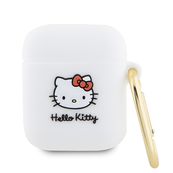 Hello Kitty AirPods 1 / 2 Case Silicone 3D Kitty Head, White